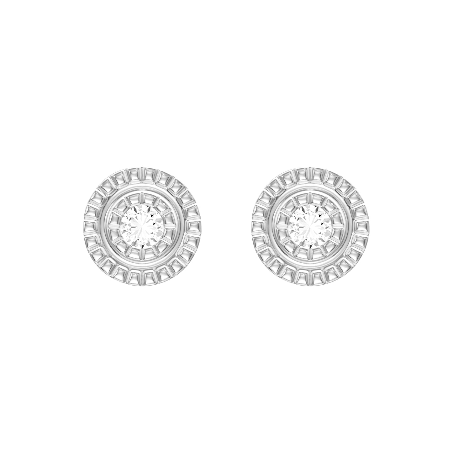 9ct White Gold 0.03ct GH/ I2 Diamond Stud Earrings