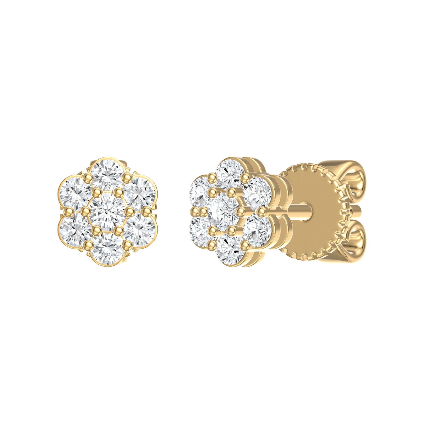 9ct Yellow Gold 0.25ct GH/I3 Diamond Stud Earrings