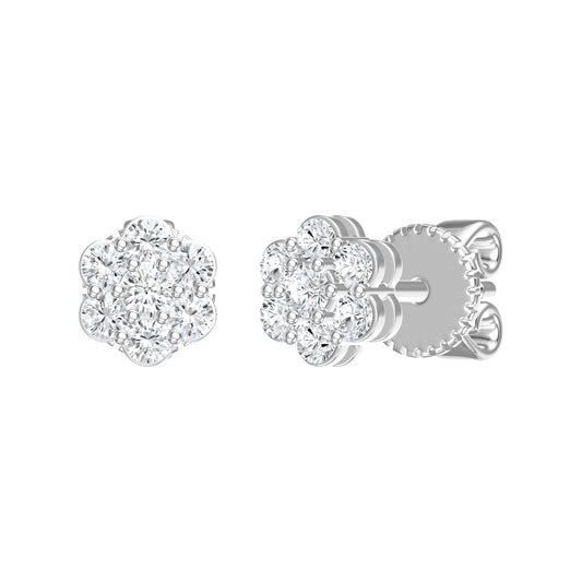 9ct White Gold 0.25ct GH/I3 Diamond Stud Earrings