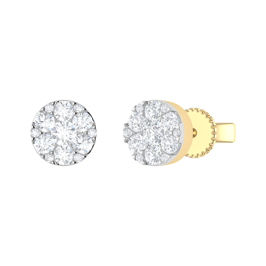 9ct Yellow Gold 0.50ct I2/H Diamond Stud Earrings